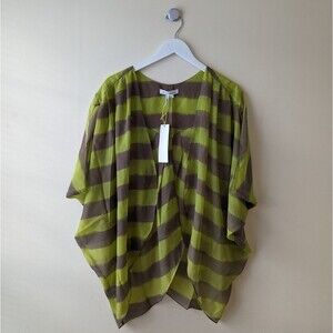 BCBGENERATION Lime Green / Taupe Jacket / Cover Up Size M/L